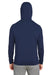 Swannies Golf SWV600 Mens Vandyke 1/4 Zip Hooded  Sweatshirt Hoodie Navy Blue Back
