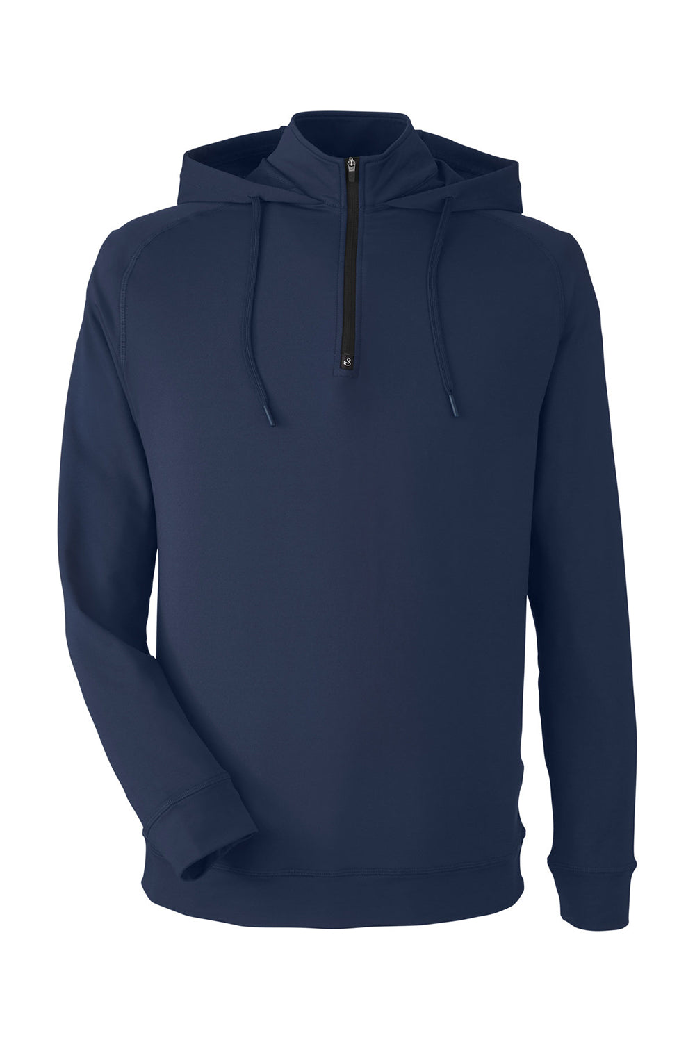 Swannies Golf SWV600 Mens Vandyke 1/4 Zip Hooded  Sweatshirt Hoodie Navy Blue Flat Front