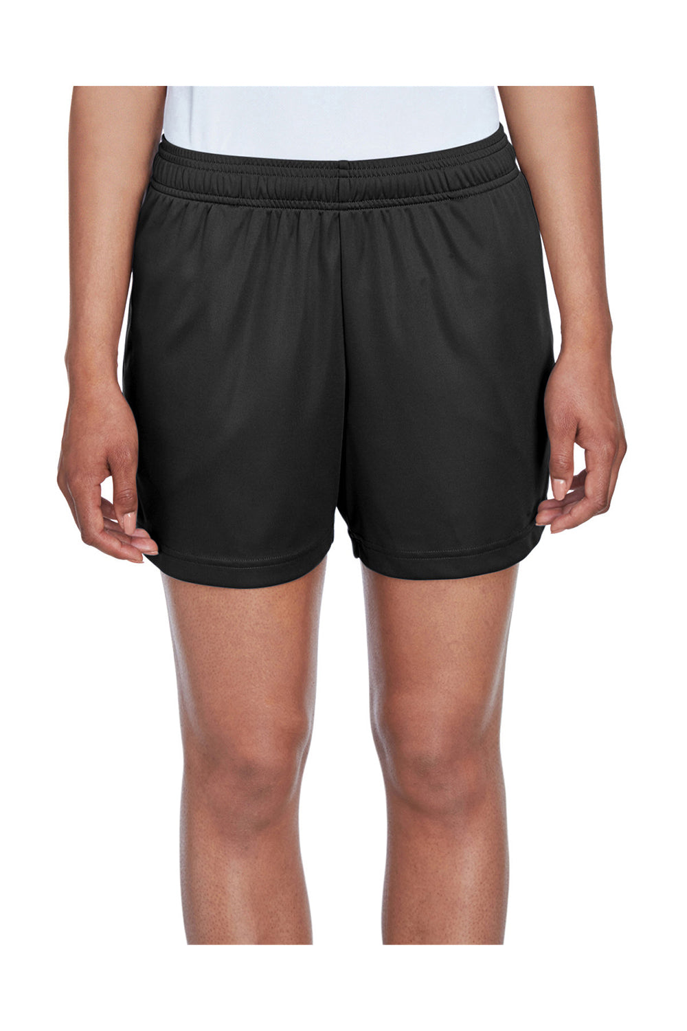 Team 365 TT11SHW Womens Zone Performance Shorts w/ Pockets Black Front