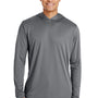 Team 365 Mens Zone Performance Moisture Wicking Long Sleeve Hooded T-Shirt Hoodie - Graphite Grey