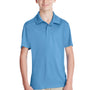 Team 365 Youth Zone Performance Moisture Wicking Short Sleeve Polo Shirt - Light Blue