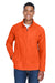 Team 365 TT90 Mens Campus Full Zip Microfleece Jacket Orange Front