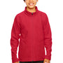 Team 365 Youth Campus Pill Resistant Microfleece Full Zip Jacket - Red