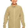 Team 365 Youth Campus Pill Resistant Microfleece Full Zip Jacket - Vegas Gold
