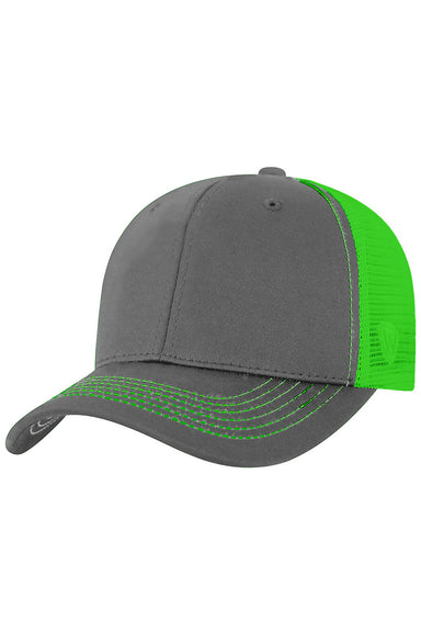 J America TW5505 Mens Ranger Hat Charcoal Grey/Neon Green Front