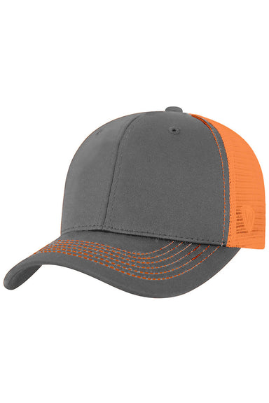 J America TW5505 Mens Ranger Hat Charcoal Grey/Neon Orange Front