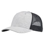 J America Mens Cutter Jersey Snapback Trucker Hat - Grey/Black