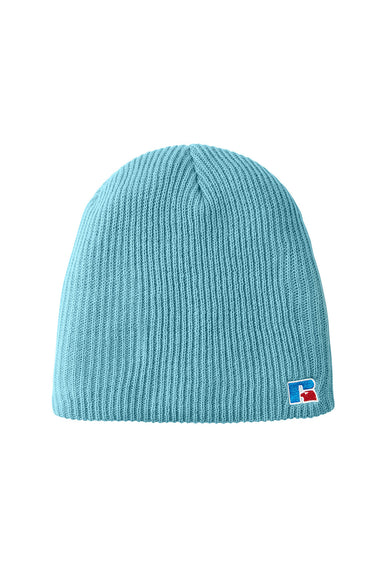 Russell Athletic UB89UHB Mens Core R Patch Beanie Blue Front