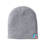 Russell Athletic Mens Core R Patch Beanie - Heather Grey