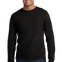 Port & Company Mens USA Made Long Sleeve Crewneck T-Shirt - Black - Closeout