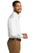 Port Authority W100 Mens Carefree Stain Resistant Long Sleeve Button Down Shirt w/ Pocket White Side