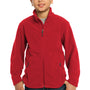 Port Authority Youth Full Zip Fleece Jacket - True Red