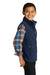 Port Authority Y219 Youth Full Zip Fleece Vest Navy Blue Side