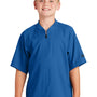 New Era Youth Cage Wind & Water Resistant 1/4 Zip Jacket - Royal Blue - Closeout
