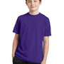Sport-Tek Youth RacerMesh Moisture Wicking Short Sleeve Crewneck T-Shirt - Purple