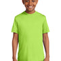 Sport-Tek Youth Competitor Moisture Wicking Short Sleeve Crewneck T-Shirt - Lime Shock Green
