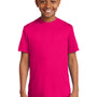 Sport-Tek Youth Competitor Moisture Wicking Short Sleeve Crewneck T-Shirt - Raspberry Pink