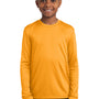 Sport-Tek Youth Competitor Moisture Wicking Long Sleeve Crewneck T-Shirt - Gold