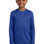 Sport-Tek Youth Competitor Moisture Wicking Long Sleeve Crewneck T-Shirt - True Royal Blue