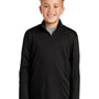 Sport-Tek Youth Competitor Moisture Wicking 1/4 Zip Sweatshirt - Black