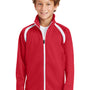 Sport-Tek Youth Full Zip Track Jacket - True Red/White