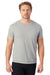 Alternative 04850C1/4850 Mens Heritage Distressed Short Sleeve Crewneck T-Shirt Grey Model Front