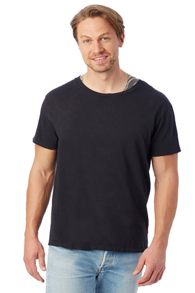 Alternative 04850C1/4850 Mens Heritage Distressed Short Sleeve Crewneck T-Shirt Smoke Grey Model Front