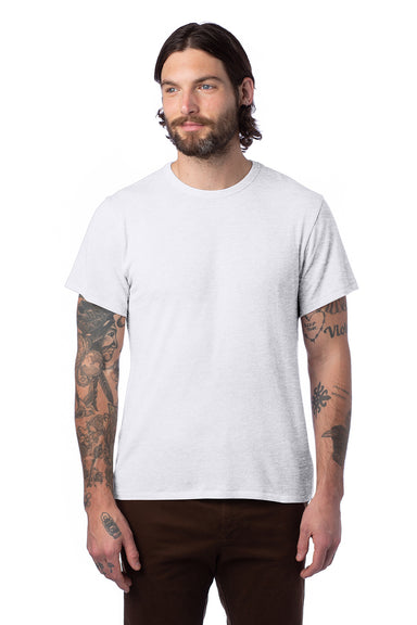 Alternative AA5050/05050BP/5050 Mens The Keeper Vintage Short Sleeve Crewneck T-Shirt White Model Front