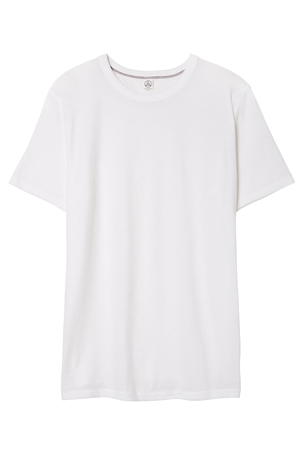 Alternative AA5050/05050BP/5050 Mens The Keeper Vintage Short Sleeve Crewneck T-Shirt White Flat Front