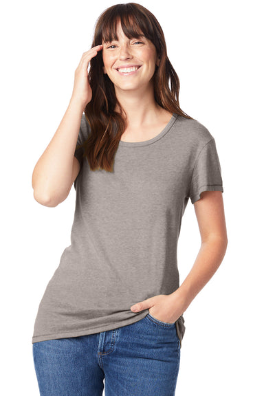 Alternative AA5052/05052BP/5052 Womens Keepsake Vintage Jersey Short Sleeve Crewneck T-Shirt Vintage Coal Grey Model Front
