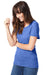 Alternative AA5052/05052BP/5052 Womens Keepsake Vintage Jersey Short Sleeve Crewneck T-Shirt Vintage Royal Blue Model 3Q
