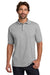 Hanes 054X Mens EcoSmart Short Sleeve Polo Shirt Light Steel Grey Model Front