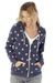 Alternative AA9573/09573F2/9573 Womens Adrian Eco Fleece Full Zip Hooded Sweatshirt Hoodie Stars Model Front