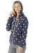 Alternative AA9573/09573F2/9573 Womens Adrian Eco Fleece Full Zip Hooded Sweatshirt Hoodie Stars Model Side