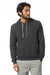 Alternative AA9595/09595F2/9595 Mens Challenger Eco Fleece Hooded Sweatshirt Hoodie Eco Black Model Front