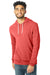 Alternative AA9595/09595F2/9595 Mens Challenger Eco Fleece Hooded Sweatshirt Hoodie Eco True Red Model Front