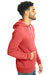 Alternative AA9595/09595F2/9595 Mens Challenger Eco Fleece Hooded Sweatshirt Hoodie Eco True Red Model Side