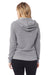 Alternative AA9596/09596F2/9596 Womens Athletics Eco Fleece Hooded Sweatshirt Hoodie Eco Grey Model Back