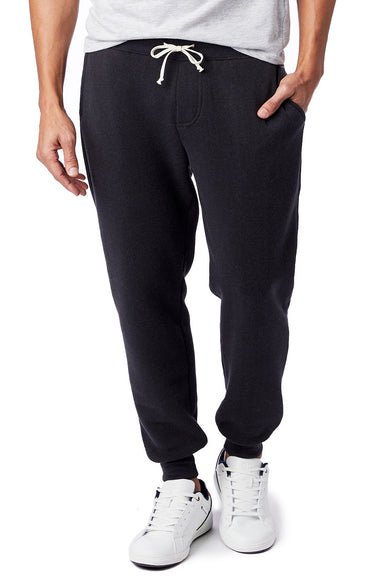Alternative 09881F Mens Dodgeball Eco Fleece Sweatpants w/ Pockets Black Model Front