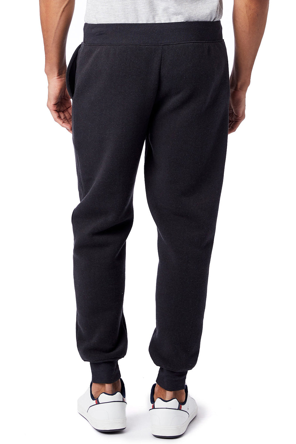 Alternative 9881 Mens Eco Fleece Dodgeball Sweatpants w/ Pockets Eco True Black Model Back
