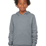 Bella + Canvas Youth Sponge Fleece Hooded Sweatshirt Hoodie w/ Pouch Pocket - Heather Grey