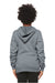 Bella + Canvas BC3719Y/3719Y Youth Sponge Fleece Hooded Sweatshirt Hoodie w/ Pouch Pocket Heather Grey Model Back
