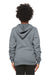 Bella + Canvas 3719Y/BC3719Y Youth Sponge Fleece Hooded Sweatshirt Hoodie Heather Grey Model Back