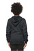 Bella + Canvas BC3719Y/3719Y Youth Sponge Fleece Hooded Sweatshirt Hoodie w/ Pouch Pocket Heather Dark Grey Model Back