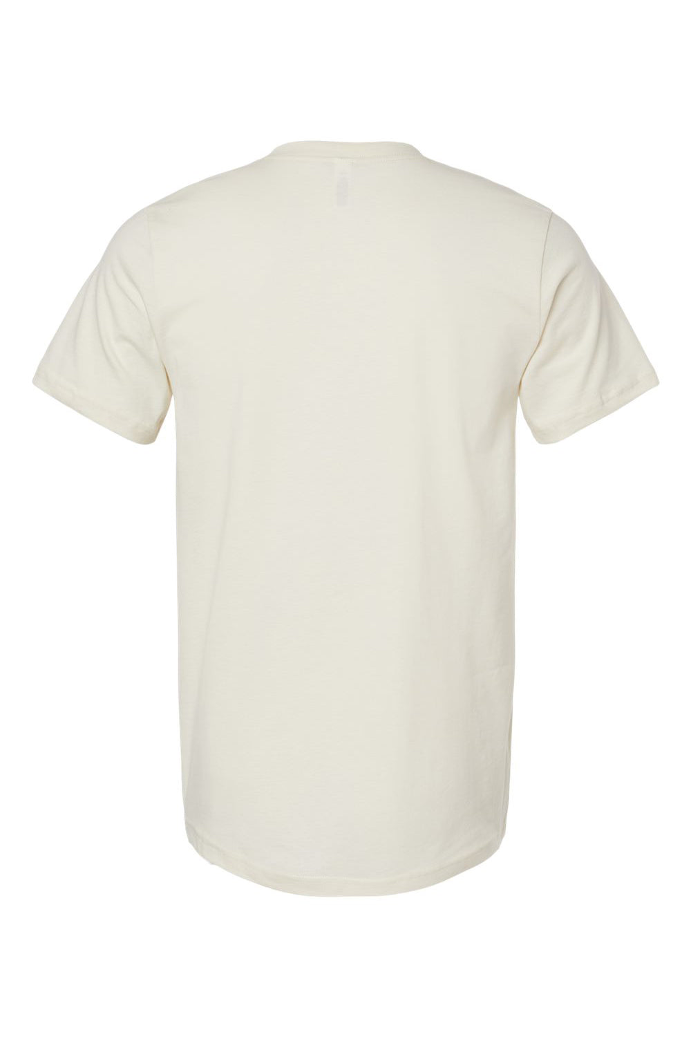 Bella + Canvas 3001U/3001USA Mens USA Made Jersey Short Sleeve Crewneck T-Shirt Natural Flat Back