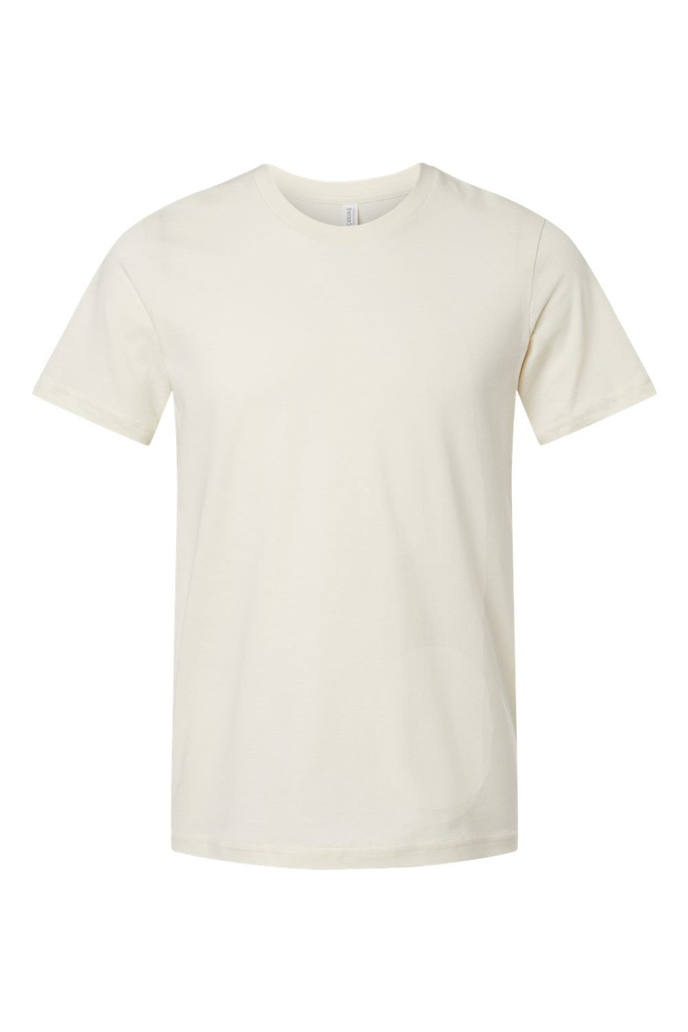 Bella + Canvas 3001U/3001USA Mens USA Made Jersey Short Sleeve Crewneck T-Shirt Natural Flat Front
