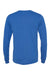 Bella + Canvas BC3513 Mens Long Sleeve Crewneck T-Shirt True Royal Blue Flat Back