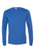Bella + Canvas BC3513/3513 Mens Jersey Long Sleeve Crewneck T-Shirt True Royal Blue Flat Front