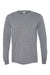 Bella + Canvas BC3501/3501 Mens Jersey Long Sleeve Crewneck T-Shirt Grey Triblend Flat Front