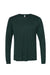 Bella + Canvas BC3513/3513 Mens Jersey Long Sleeve Crewneck T-Shirt Emerald Green Flat Front